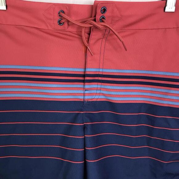 Vineyard Vines Swim Trunks Kids Large Board Shorts Unlined Preppy Stripes - Picture 2 of 6